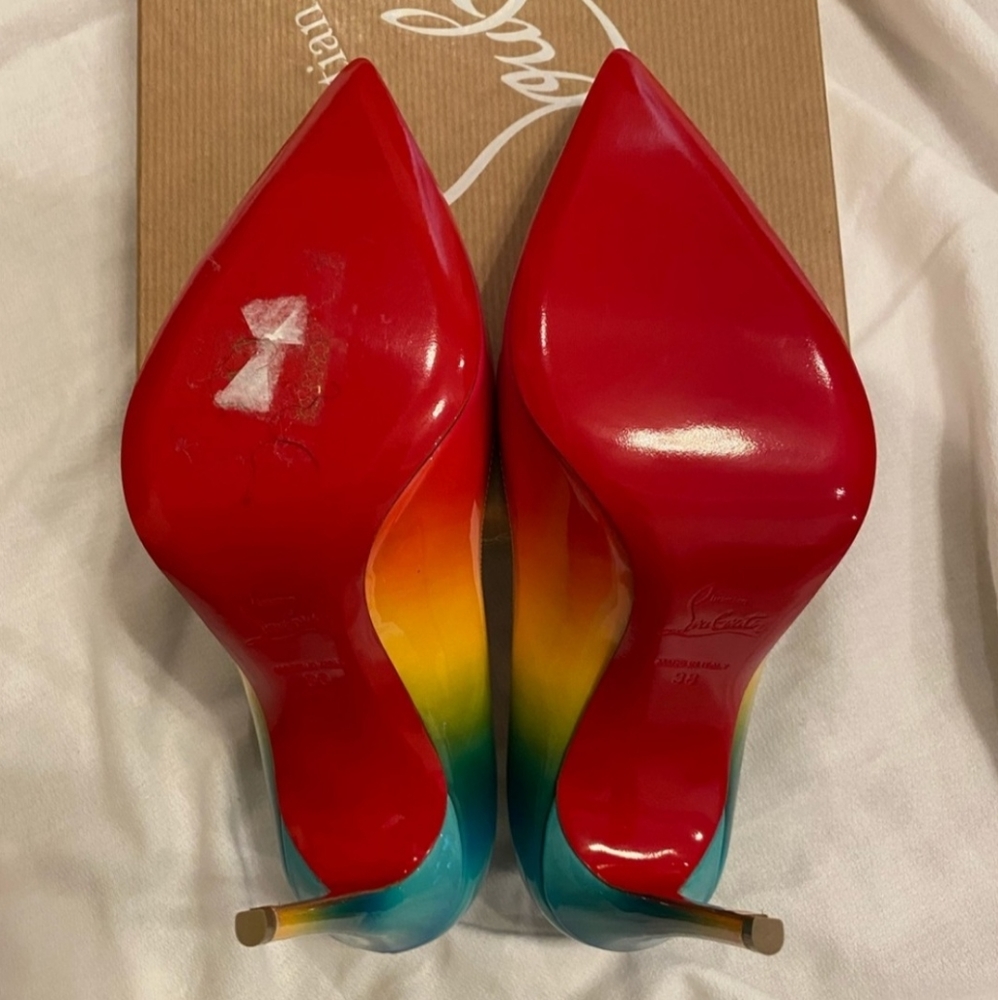Christian Louboutin Vibrant Multicolor Stiletto Heels - Picture 5 of 7